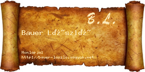 Bauer László névjegykártya