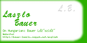 laszlo bauer business card